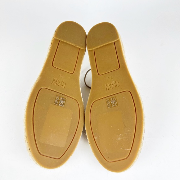 New Eileen Fisher 7.5 Leather Lace Up D'Orsay Lee Espadrille NUDE Flat Sandals - Picture 11 of 11